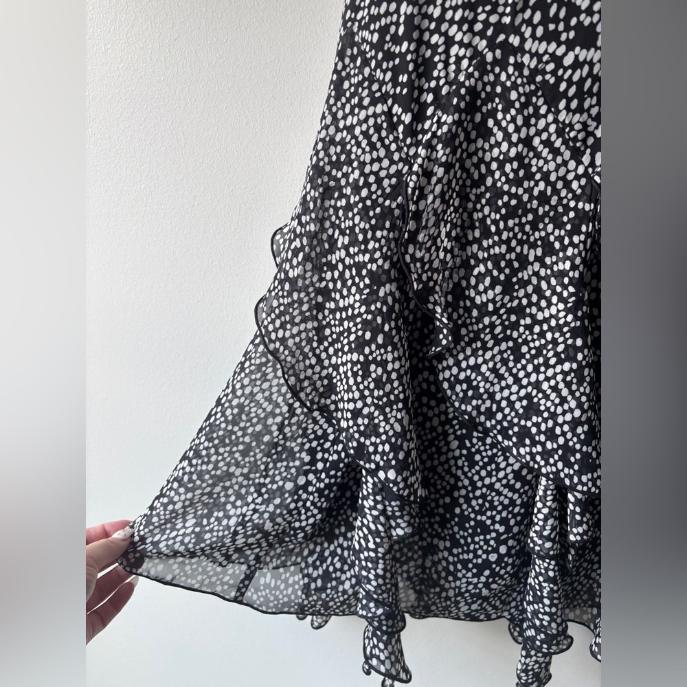 Jessica Howard Black White Ruffle‎ Whimsigoth Fairy Sleeveless Dress Size 6 - Picture 2 of 9